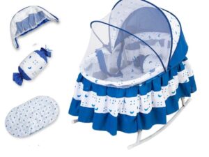 تخت بيبي هزاز مع فرشة مع ناموسية