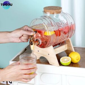 برميل التقديم الزجاجي