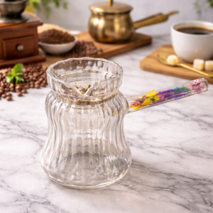دلة قهوة زجاجية مودرن