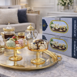 طقم أكواب الحلويات والآيس كريم