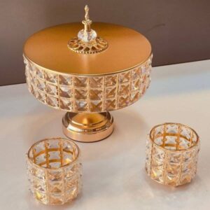 طقم التقديم الكريستالي الفاخر