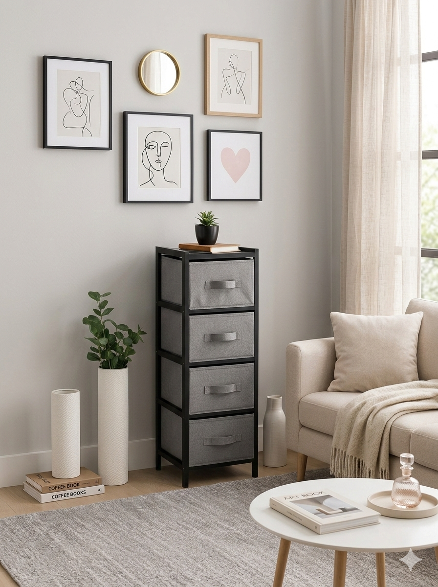 جوارير قماش مع إطار خشبي جوارير قماش مع إطار خشبي