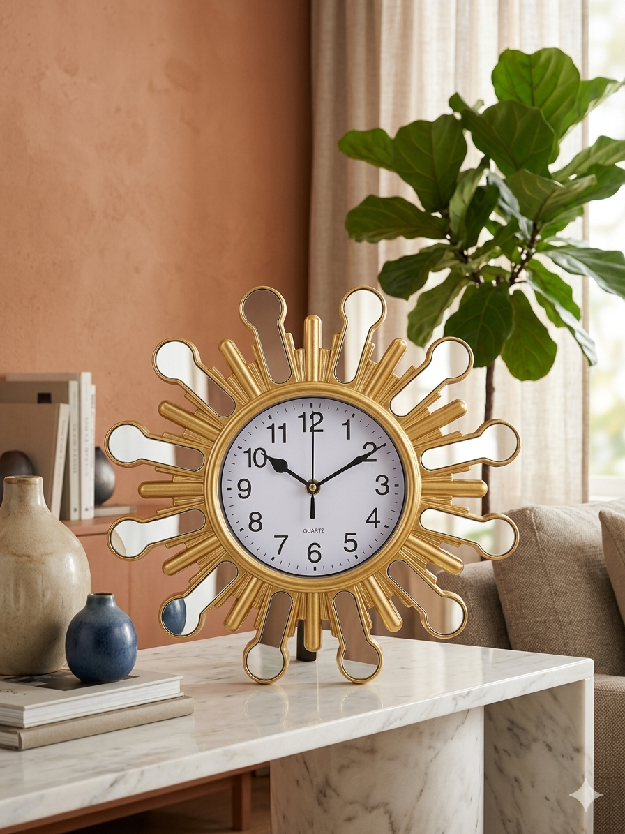 ساعات حائط "كوليكشن المرايا الذهبية ساعات حائط "كوليكشن المرايا الذهبية