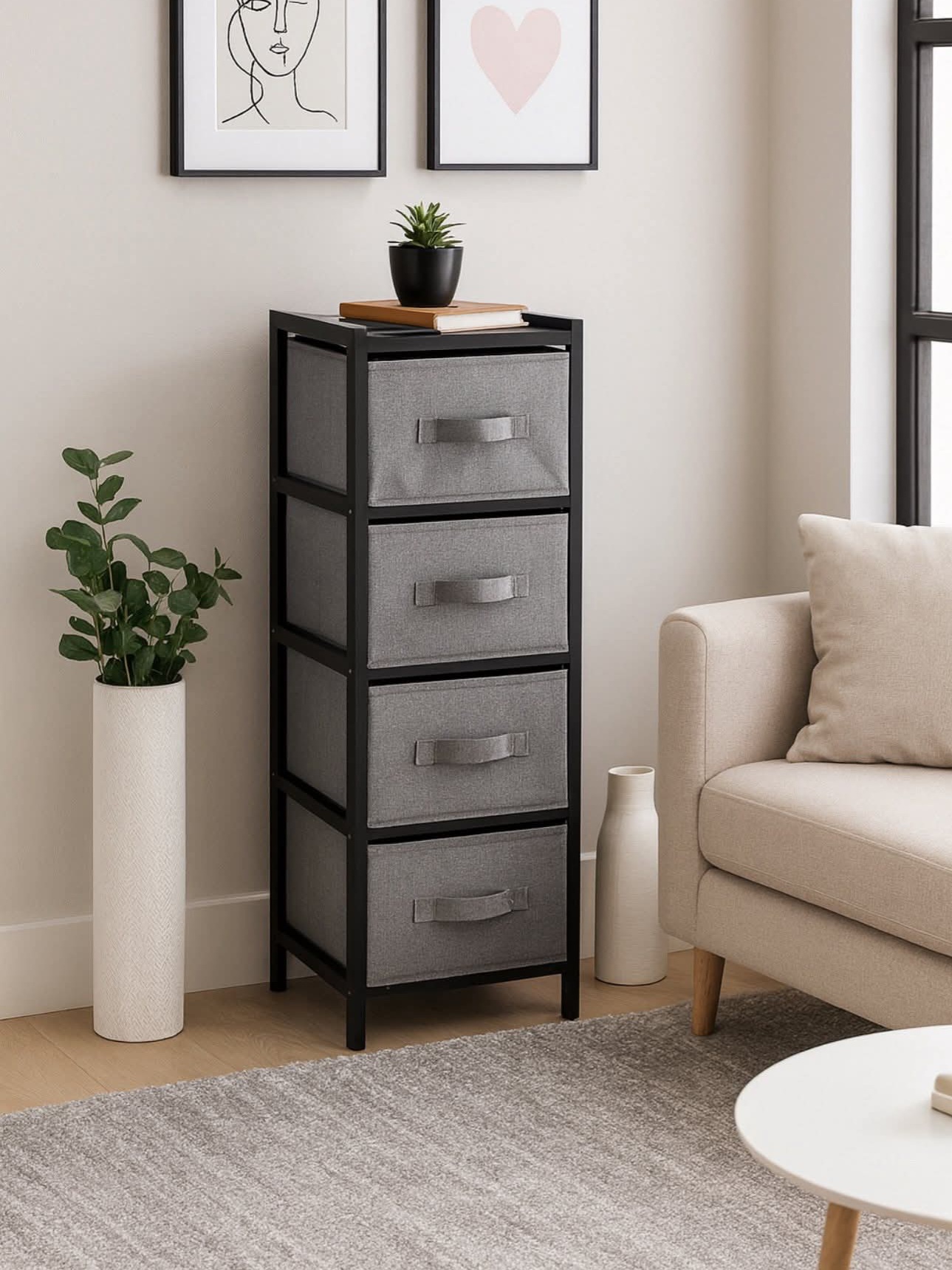 جوارير قماش مع إطار خشبي جوارير قماش مع إطار خشبي