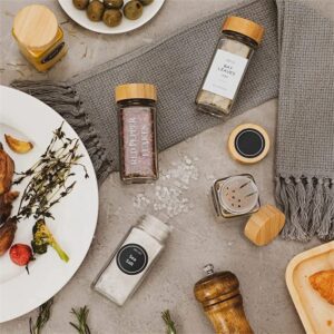 طقم علب التوابل الزجاجية العصرية