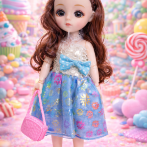 دمية أطفال أنيقة مع حقيبة صغيرة 🎀