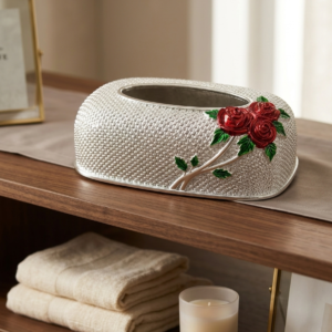 علبة مناديل "الأوركيد الفضي"