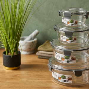 طقم الحافظات الأكريليك الشفاف