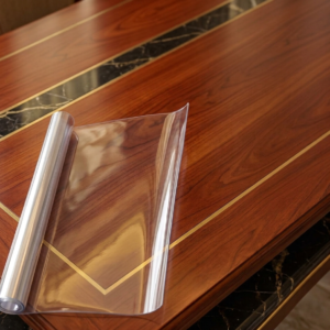 شرشف طاولة شفاف ( بديل الزجاج)